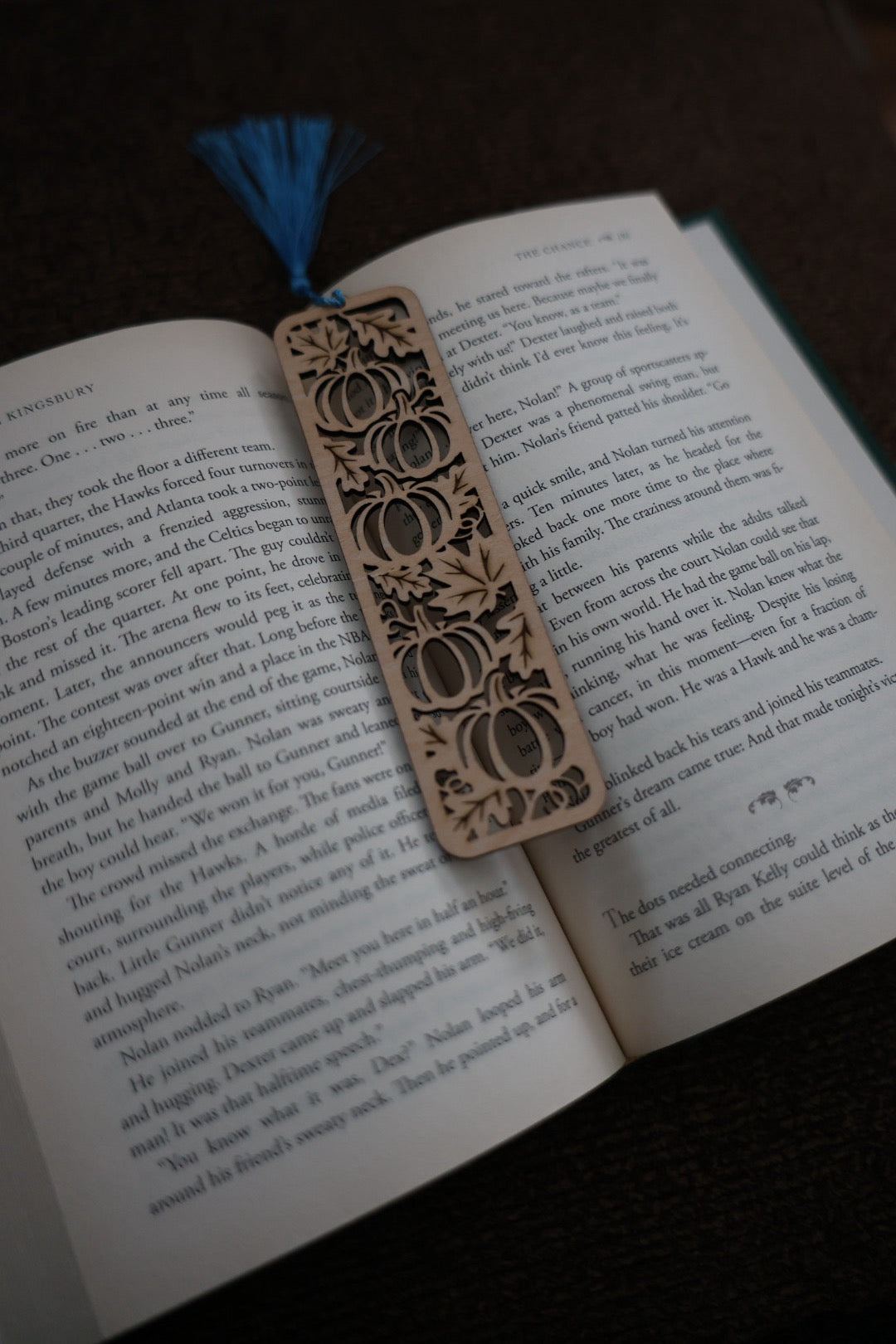 Autumn Wooden Bookmark Trio – Pumpkin, Sunflower & Oak Leaf Laser Cut Bookmark Set