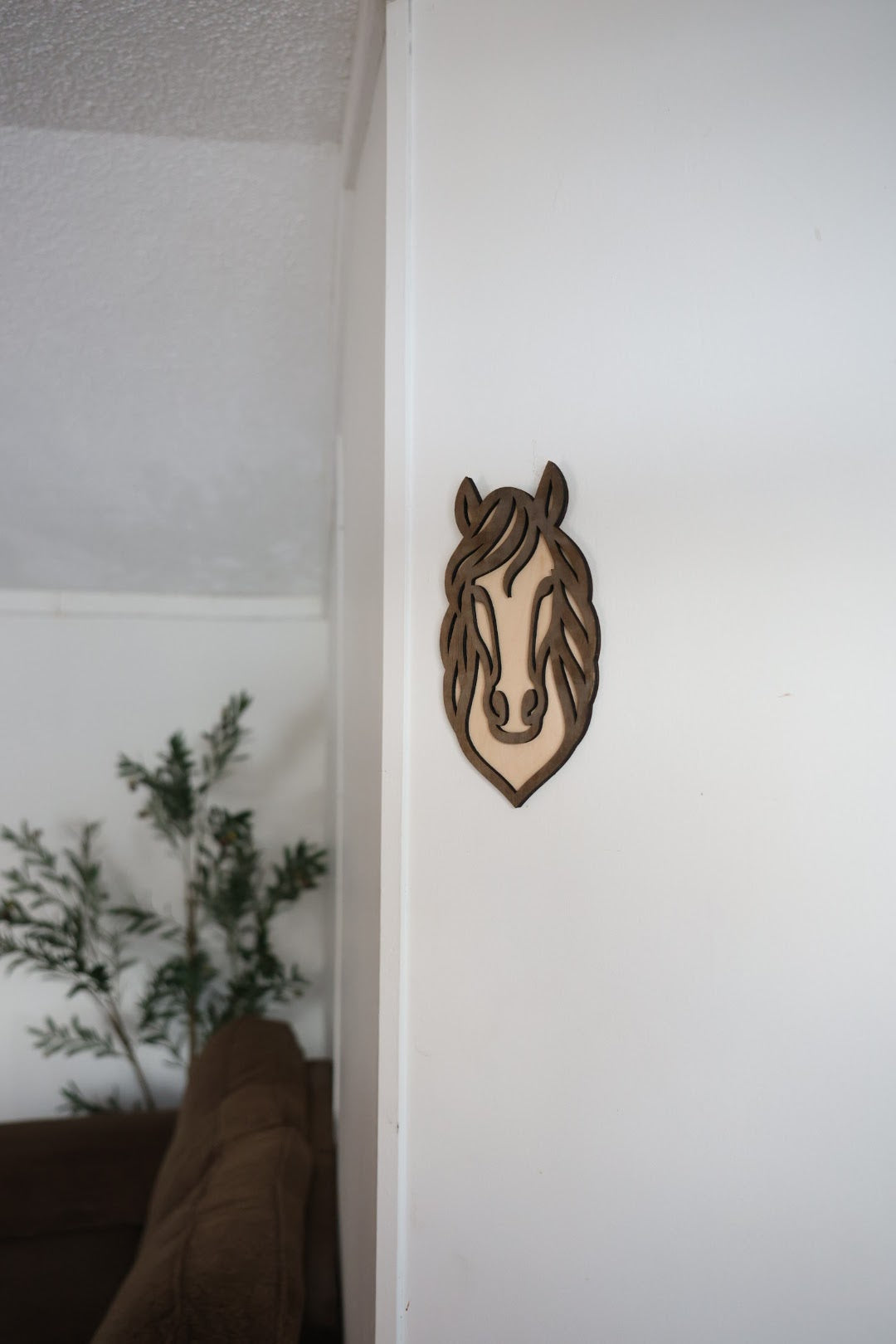 Layered Wooden Horse Head Wall Art – Laser Cut Equestrian Home Décor