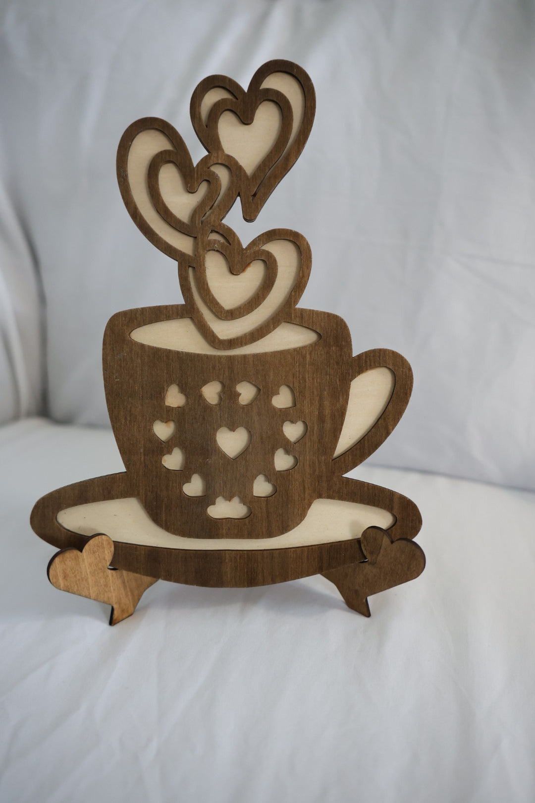 Wooden Coffee Cup Decor – Laser Cut Coffee Bar Table Sign