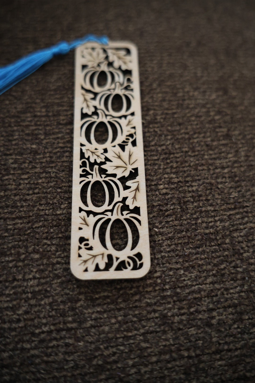 Pumpkin Wooden Bookmark with Tassel – Fall Laser Cut Bookmark