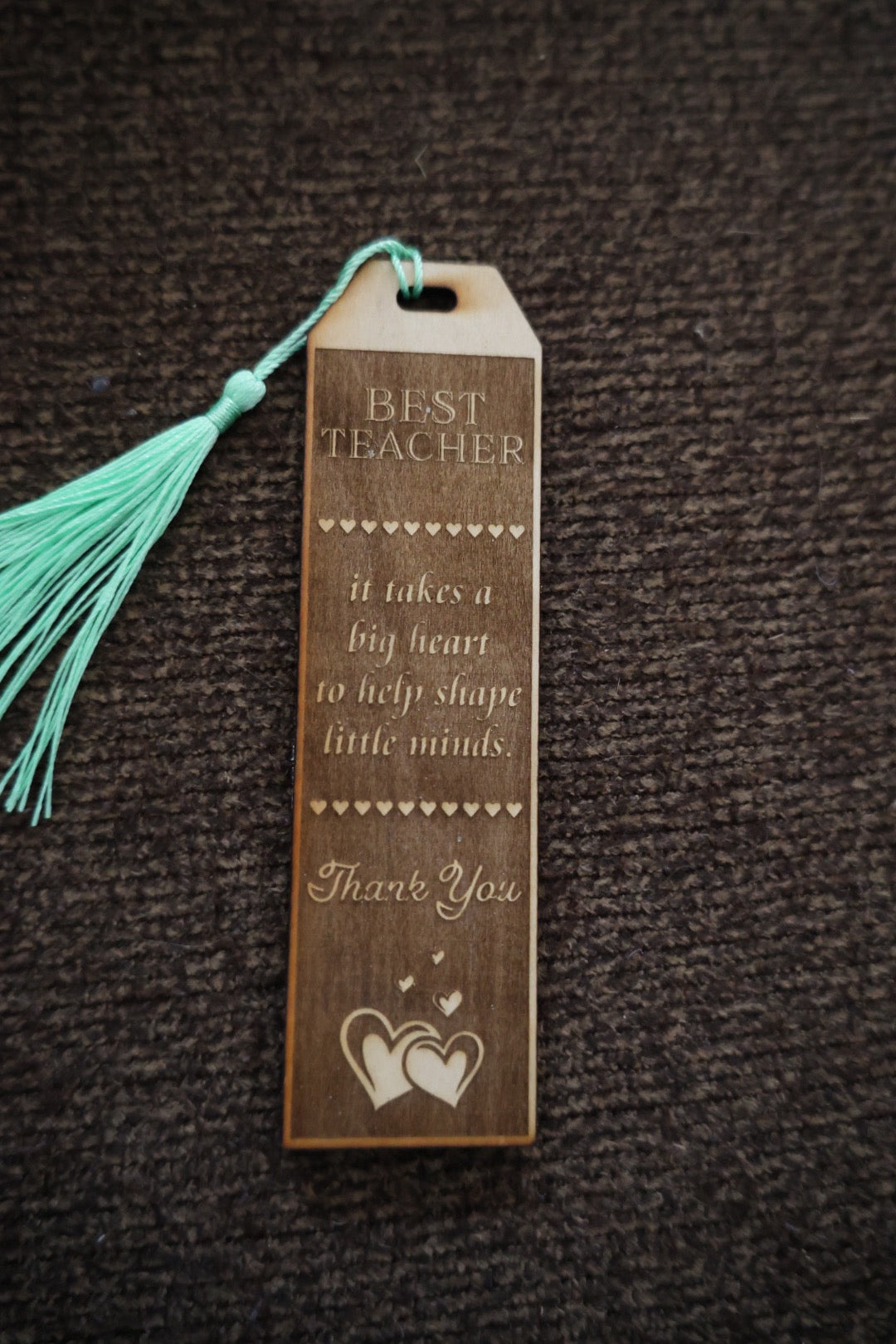 Teacher Appreciation Bookmark Gift Set – 2 Pack Engraved Wooden Bookmarks